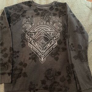 American Fighter Gray Floral Sweatshirt